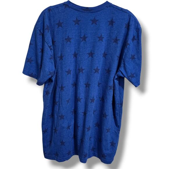 CODE FIVE LAT Apparel Women’s Blue Patriotic Graphic T-Shirt – Large - Picture 2 of 6